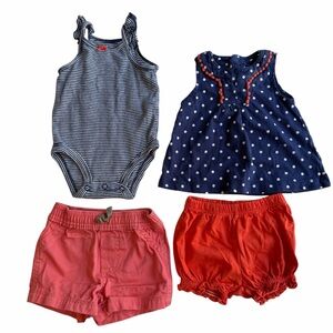 4 Piece Carter's Girls Bundle Size 3 M